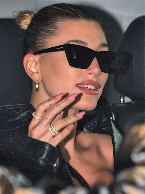 hailey bieber glasses ysl|hailey Bieber ray ban sunglasses.